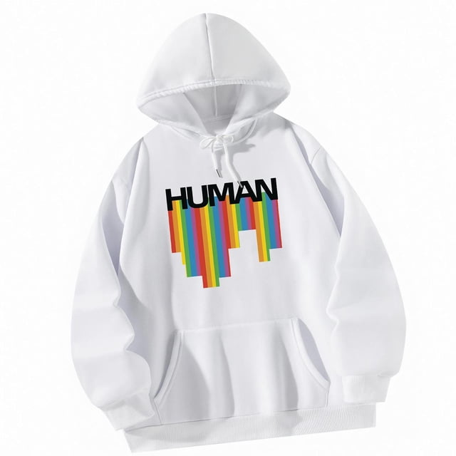 Sudadera con capucha causal femenina Letra clásica Impreso Ropa deportiva Sudadera con capucha de manga larga de moda M
