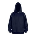 thumbnail image 1 of Sudadera con capucha unisex para hombre y mujer, de color liso, informal, con bolsillos y botones, de manga larga, de poliéster., 1 of 3