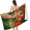 thumbnail image 2 of Nawy Jeanne Samary in a Low Necked Dress Bath Towel 60 * 30in Bathroom, Beach, Yoga, Camping, Hiking 30x60in, 2 of 8