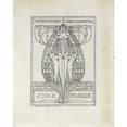 thumbnail image 2 of Mackintosh, Margaret Macdonald 20x24 Black Modern Framed Museum Art Print Titled - Design for a Bookplate, 1896, 2 of 4