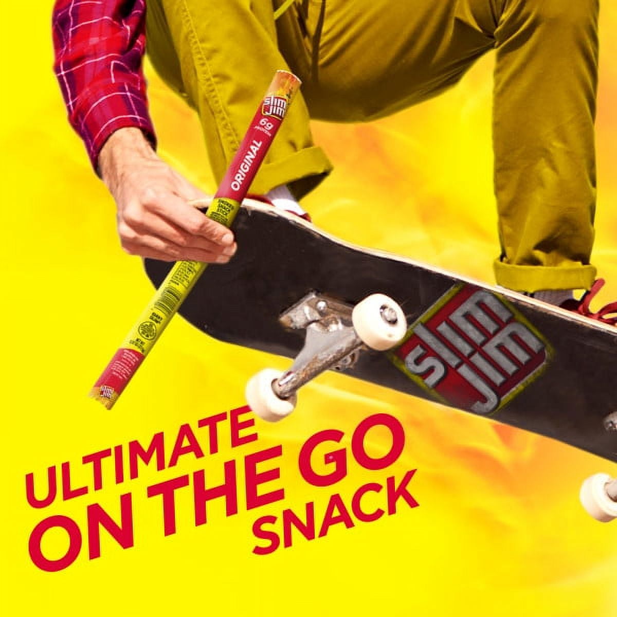 Slim Jim Original Giant Smoked Snack Stick Keto Friendly Smoked Meat Stick, 0.97 Oz, 24 Ct