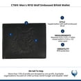 thumbnail image 5 of CTM  RFID Wolf Embossed Bifold Wallet (Men), 5 of 5