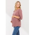 thumbnail image 2 of Boatneck 3/4 Tie Sleeve Maternity Knit Top, 2 of 3