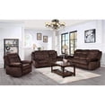 thumbnail image 5 of Global Furniture USA Domino Coffee Faux Leather Power Console Reclining Loveseat, 5 of 6
