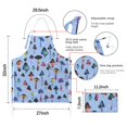 thumbnail image 7 of Colorful Mushroom Light Blue Apron-Garden Aprons for Women with Pockets-Cotton Linen Waterproof Kitchen Cooking Gardening Aprons Adjustable for Kitchen,Cooking,BBQ and Salon 33x27 Inch, 7 of 7