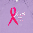 thumbnail image 4 of Inktastic Faith Over Fear Breast Cancer Awareness with Pink Ribbon Boys or Girls Baby Bodysuit, 4 of 5