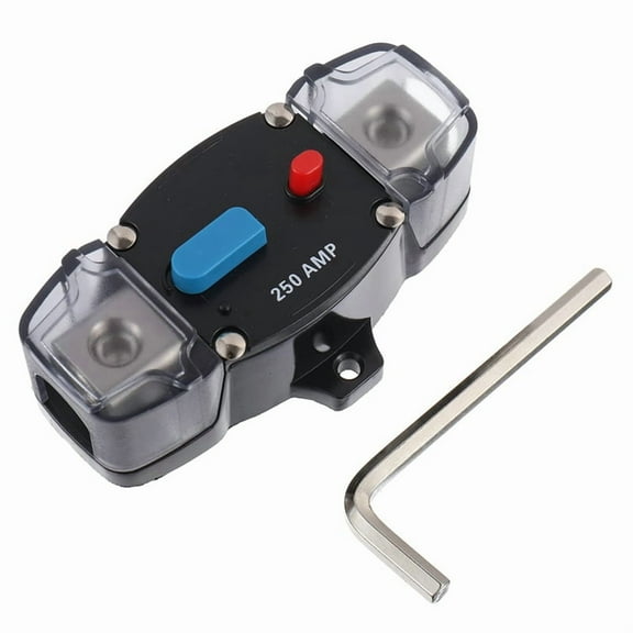 250A 12-48 Volt DC Self Recovery Circuit Breaker with Manual Reset Button for Automotive Rv Marine Boat