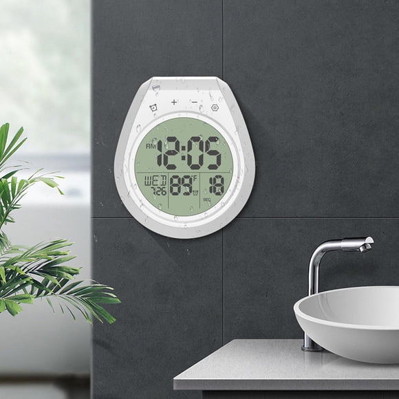 Reloj de ducha Macarena temporizador de baño pantalla táctil con ventosa