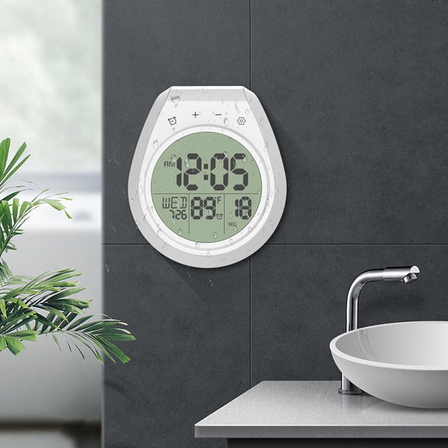 Reloj de ducha Macarena temporizador de baño pantalla táctil con ventosa