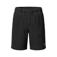 thumbnail image 7 of JTieacloth Men's Corduroy Casual Shorts, Solid Color Flat Front Summer Shorts Elastic Waist with Pockets(Black), 7 of 7