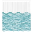 thumbnail image 3 of Ambesonne Ocean Shower Curtain, Sea Waves Ocean Pattern Art, 69"Wx70"L, Aqua Ivory, 3 of 5