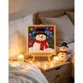 thumbnail image 4 of DIY Christmas Fabric Art Painting Kit, No‑Sew 3D Fabric Poke Mosaic Craft Set With Frame & Tools, Creative Holiday Craft For Adults And Beginners, Great Xmas Wall Decor(Snowman), 4 of 5