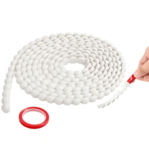 10 ft Flexible Molding Trim for Walls,Topboutique Decorative Trim,DIY Wall Trims,Window Frame Trim,Decorative Bead Pearl Trim for Bathroom Mirror Decor,White