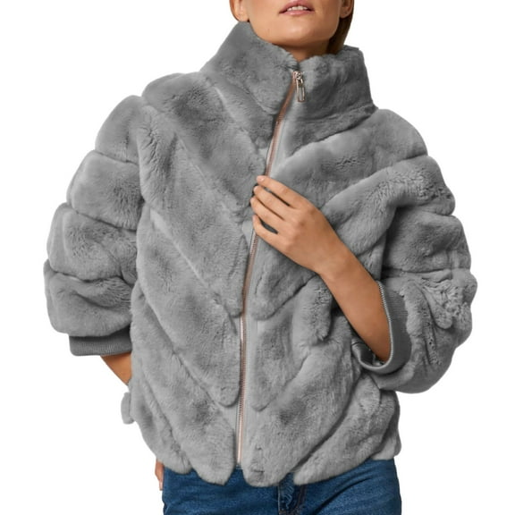 Aayomet Long Winter Coats For Women Womens Casual Lightweight Quilted Jacket Long Sleeve Oversized Warm Winter Button Coat with Womens Puff Jacket,Gray XL