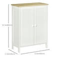 thumbnail image 3 of HOMCOM Armoire de Rangement avec 2 Portes, 2 Tablettes Ajustables pour Salon, 3 of 10