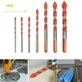 thumbnail image 2 of Hole Drilling Bit Set Multifunctional Drill Bits Wall Ceramic Glass Punching Hole 7Pcs Working Set Wood Drill Bit Set, 2 of 7