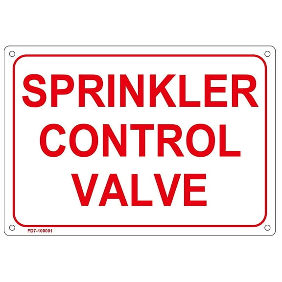 SPRINKLER CONTROL VALVE SIGN ( ALUMINIUM 10x7-Rust Free )
