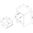 thumbnail image 6 of Bowery Hill Traditional 1-Drawer Wood Nightstand in Weathered Oak, 6 of 8