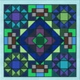 thumbnail image 1 of Ahgly Company Machine Washable Indoor Square Transitional Jellyfish Green Area Rugs, 5' Square, 1 of 7