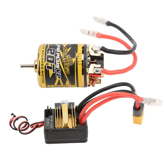 RC 540PLUS V2 Juego de motor cepillado de 5 ranuras con 80A ESC para 1/10 1/12 coche trepador de control remoto Boat20T