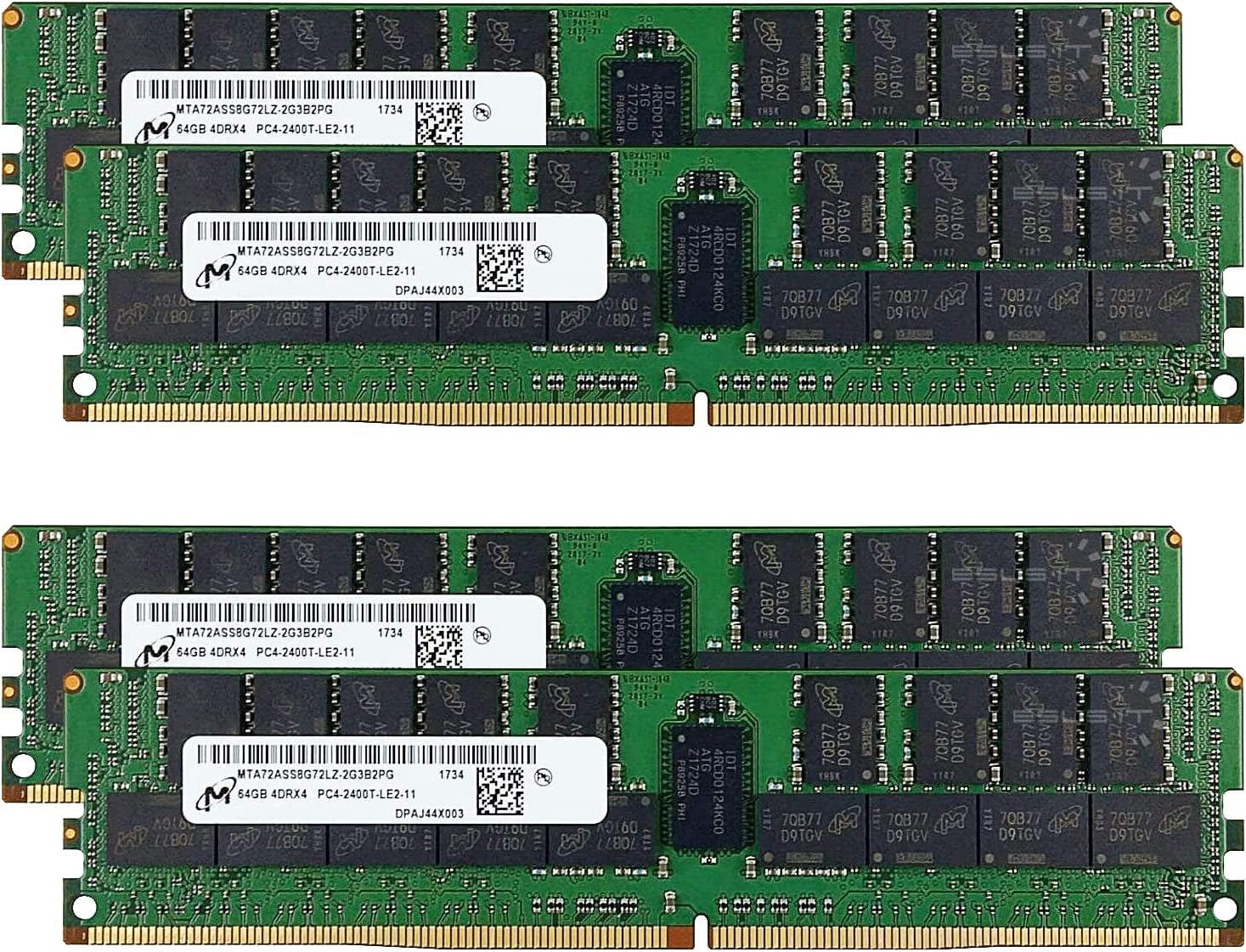 Micron Memory Bundle with 256GB (4 x 64GB) DDR4 PC4-23466 2933MHz Server Memory (4 x MTA72ASS8G72LZ-2G9J1) - Walmart.com