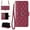 Red, variant on Phone Case Wallet - Multi-Function PU Leather Flip Magnetic Snap Folio Case with Card Holder Kickstand Wrist Strap and Adjustable Crossbody Strap, Compatible with Google Pixel 7, Red