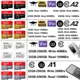 thumbnail image 4 of Memory Card High Endurance Extreme PRO Micro SD Card V30 256GB U3 128GB 4K 64GB A2 C10 A1 32GB U1 TF Cards Flash Card For Drone, 4 of 5