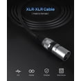 thumbnail image 2 of LAICAIW XLR to XLR Microphone Cable (50 Feet) XLR Male to Female Mic Cable 3-Pin Balanced Shielded XLR Cable for Mic Mixer, Recording Studio, Podcast-Black, 50ft, 2 of 7