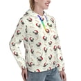 thumbnail image 6 of Picia Christmas Pug Dog Pattern Casual Women's Hoodie, Hooded Sweatshirt with Kangaroo Pocket, Comfortable Pullover with Eye-catching Drawstrings-Medium, 6 of 7