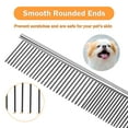 thumbnail image 2 of Unique Bargains 1 Pack Metal Rounded Teeth Pet Hair Care Tool Dog Grooming Comb, 2 of 7