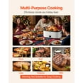 thumbnail image 3 of VEVOR Roaster Oven, 26QT Electric Roasting Pan,150-450℉ Adjustable Temperature Fast-Cooking Turkey Roaster with Cool-Touch Handle, Visible Self-Basting Lid, Defrost & Warm Function, Fits 30lb Turkey, 3 of 9