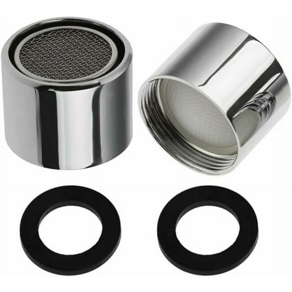 Chrome Finish Faucet Aerator, Solid Brass Shell Kitchen Sink Aerator Adapter, Water Conserve with Noise Reduction, 22mm Diameter, Suitable for Kitchen Bathroom Faucets