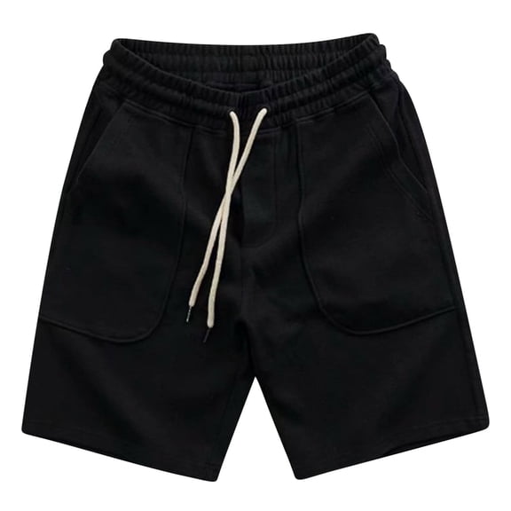 Jyeity Shorts for Men Casual Breathable Solid,Fashion,Sporty Comfort Waist Black Shorts