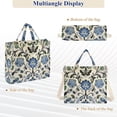 thumbnail image 6 of FORMRS Womens Corduroy Tote Bag Crossbody Shoulder Handbag with Pocket, Blue Floral, 6 of 7