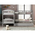thumbnail image 5 of Gray Twin L-Shaped Bunk bed with trundle, space-saving & versatile. Sturdy pine structure for long-term use., 5 of 13