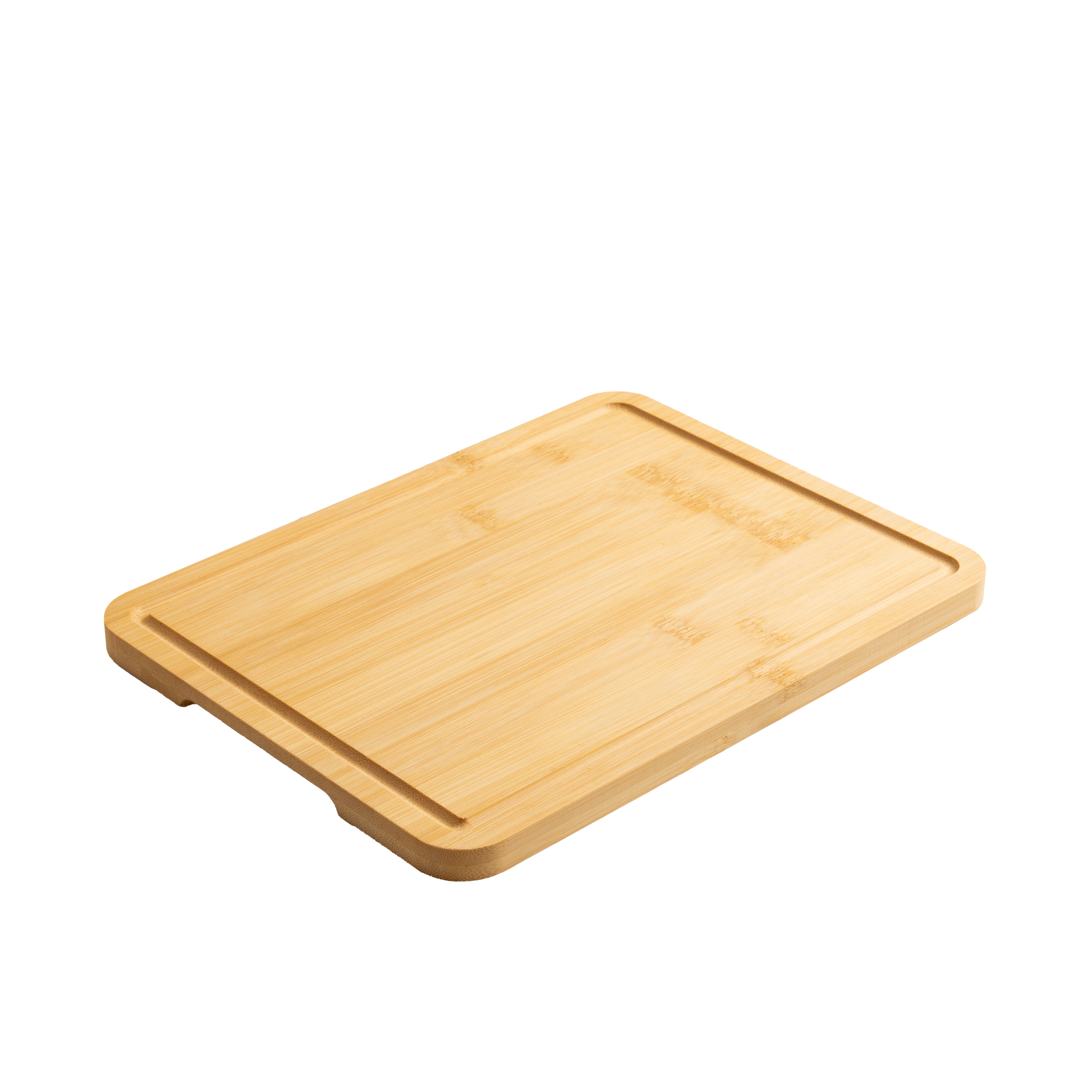 Mainstays Bamboo Cutting Board, 8.5” x 11”, with Juice Groove and Non-Slip Feet