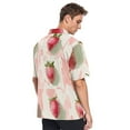thumbnail image 4 of Ckdifva Pink Straberrys in Grids Mens Button Down Short Sleeve Shirt Casual Shirts Beach Hawaiian Shirts, 4 of 8