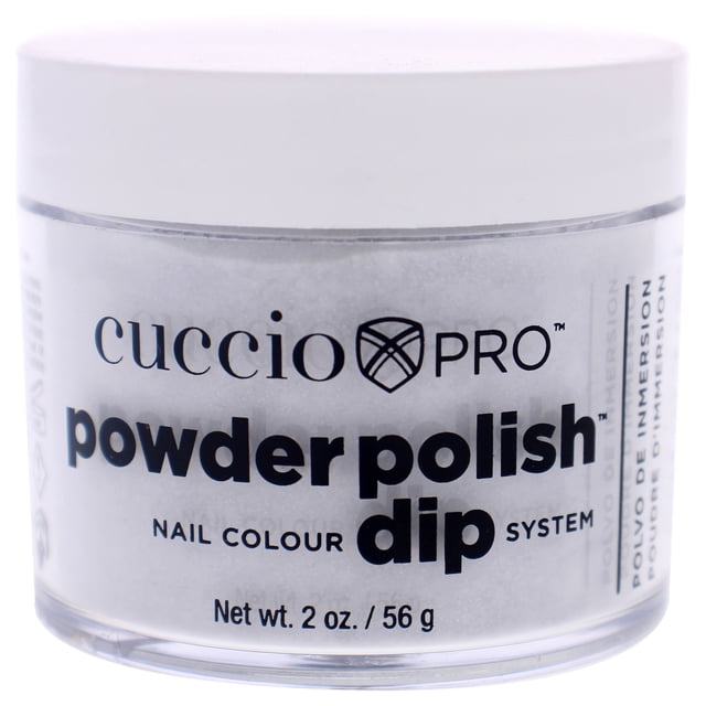 Polvo de uñas Cuccio Pro Powder Polish Nail Colour Dip System - Platinum Silver Glitter Nail Powder Dama 2 oz