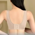 thumbnail image 3 of Virmaxy Soutien-Gorge Sans Fil pour Femmes Aguichant Grande Taille Mince en Dentelle Soutien-Gorge Rassemblant Sans Armature Confortable Fixe Ajustable Collection de Poitrine Coton Beige TTTG, 3 of 8