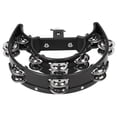 thumbnail image 2 of Hi Hat Tambourine Drum Set Multifunctional Hand Bell Rattle Loose Double Row Bells KTV, 2 of 10
