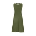 thumbnail image 5 of bnaln Womens Summer T Shirt Dress Casual Sleeveless Mini Sundress Summer Spring Crewneck Tank Loose Beach Short Dresses Solid Color Plain Flowy Swing A Line Beach Travel Mini Dress, 5 of 8