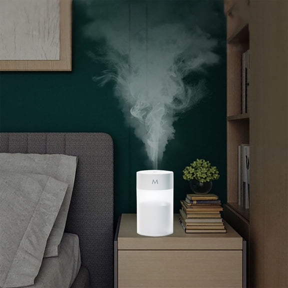EDHITNR Cool Mist Humidifier, Bedroom Humidifier for Plants Baby, Mini Desk Humidifier with Quiet Operation for Office Nursery Bedside, White