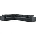 thumbnail image 2 of Modway Commix 6 Piece Down Filled Overstuffed Sectional Sofa Set in Gray, 2 of 8