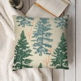 thumbnail image 3 of YINGXI Christmas Green Rustic Style Print Decorative Pillowcases Holiday Decorations Throw Cushion Case Decor for Couch Sofa Bed 20x20in, 3 of 5