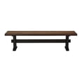 thumbnail image 4 of Maklaine 6-piece Rectangular Wood Dining Set Natural Honey and Dark Brown, 4 of 5