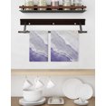 thumbnail image 3 of Purple Coastal Wave Kitchen Dish Towels for Drying Dishes Set of 3, Summer Modern Ocean Beach Waffle Weave Microfiber Hand Tea Bathroom Towels Quick Dry & Absorbent Towel 15.7x23.6, 3 of 7