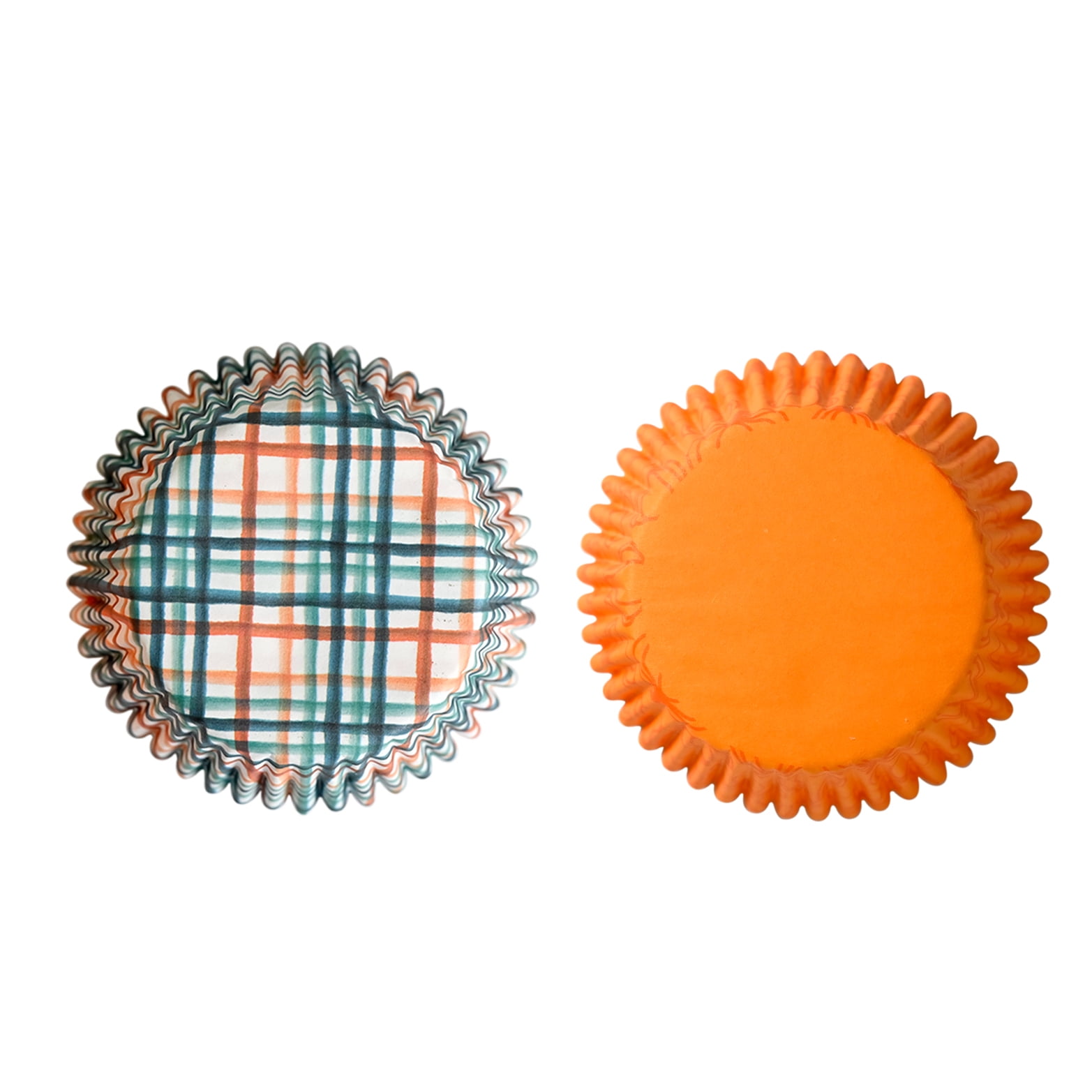 Great Value Classic Fall Stripes & Pumpkin Cupcake Liners, 48 Count