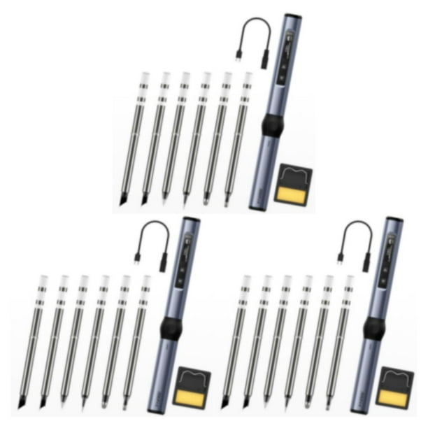 Riwesomey Kit de soldador eléctrico duradero y de larga duración, herramienta de soldadura de hierro portátil, fácil de usar, estándar azul, Type1 NO1