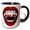 Black/White, variant on 3drose, Bite Me Vampire Goth Fangs Mouth Design on White Background, 11oz Mug