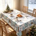thumbnail image 4 of Honeplcked Christmas Tablecloth Decorations, Winter Snowman House White Washable Rectangle Table Cloth for Party Picnic Dinner Decor 70 x 55Inch, 4 of 6